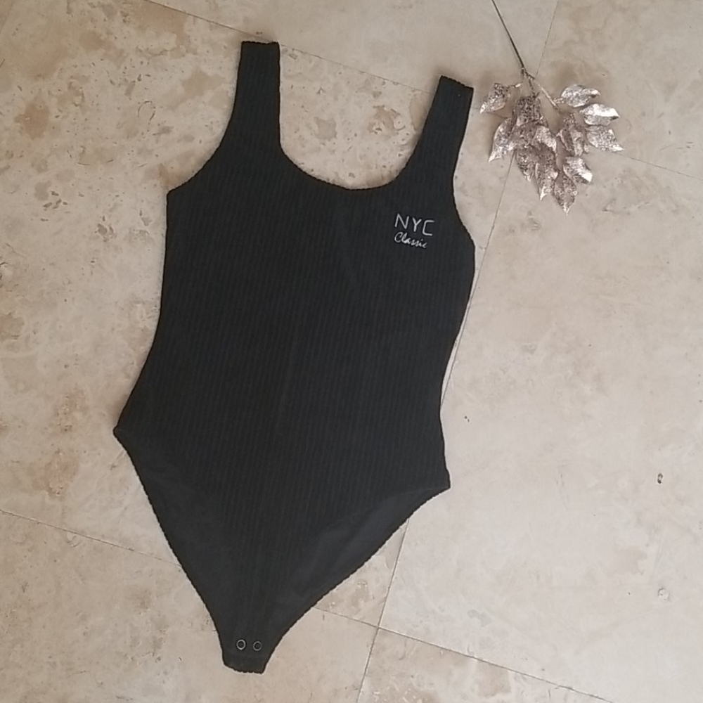 Forever 21 velvet black bodysuit